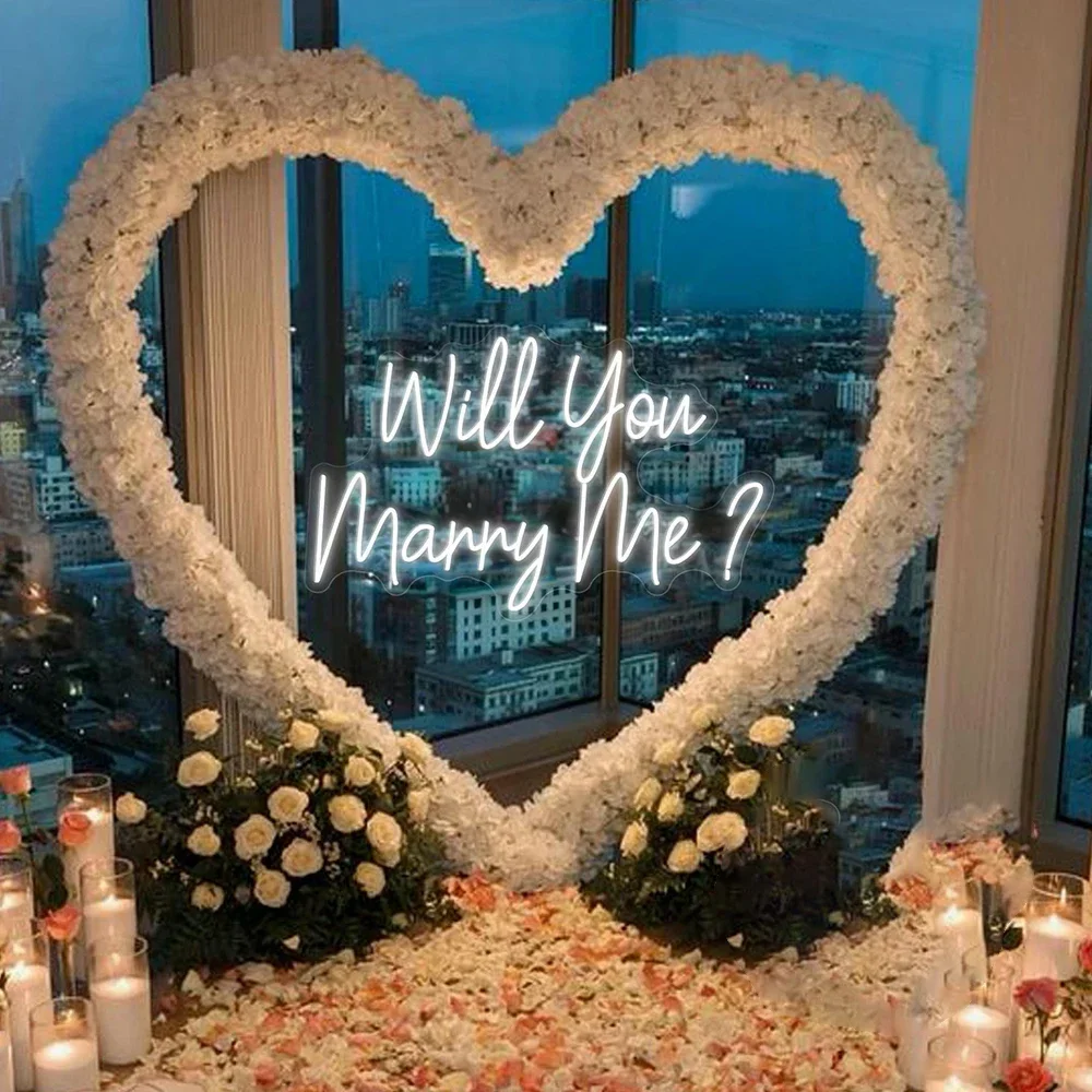 

Неоновая вывеска "Will You Marry Me", акрил