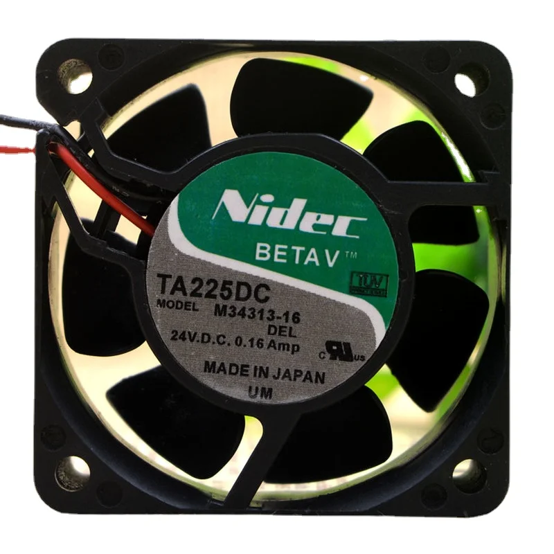 

SSEA New Original NIDEC TA225DC M34313-16 24V 0.16A 6CM 6025 inverter fan cooling fan 60*60*25MM