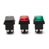 1pc waterproof rocker 4pin switch electrical equipment with lighting power redgreenblack