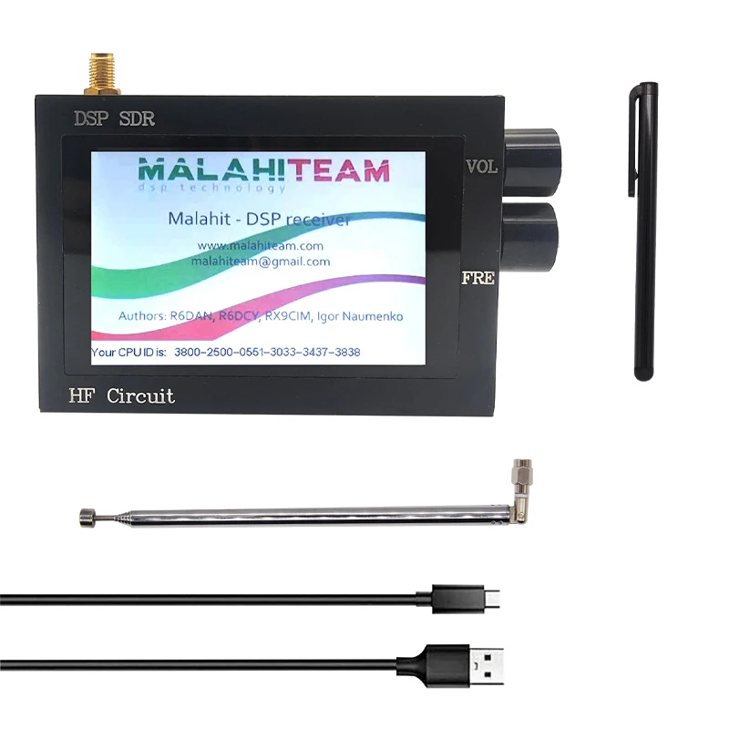 

1,10c Vision Malachite SDR Radio 50 кГц-2 ГГц, приемник Malahit DSP + 3,5 "ЖК-дисплей + аккумулятор + динамик