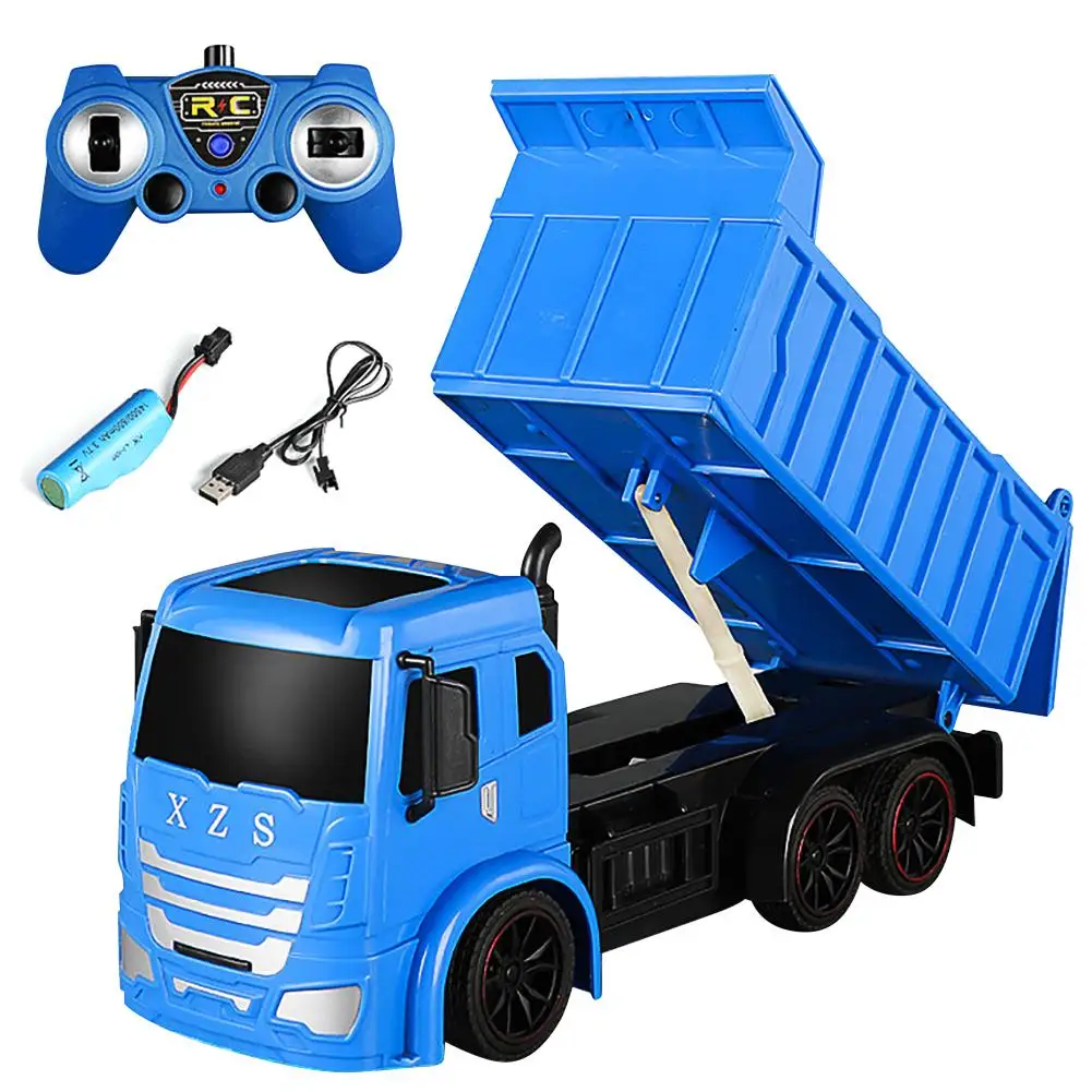 Tipper Dump Truck Model Remote Control Alloy Engineering Vehicle Beach Toys Kids Boys Birthday Xmas Gifts