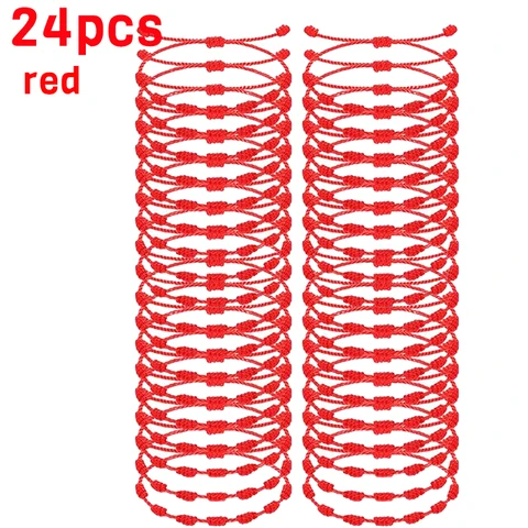 Браслет на удачу с 7 узлами для пар, ювелирное изделие ручного изготовления с красной нитью для защиты влюбленных, амулет на удачу, тесьма для дружбы, подарочное украшение
