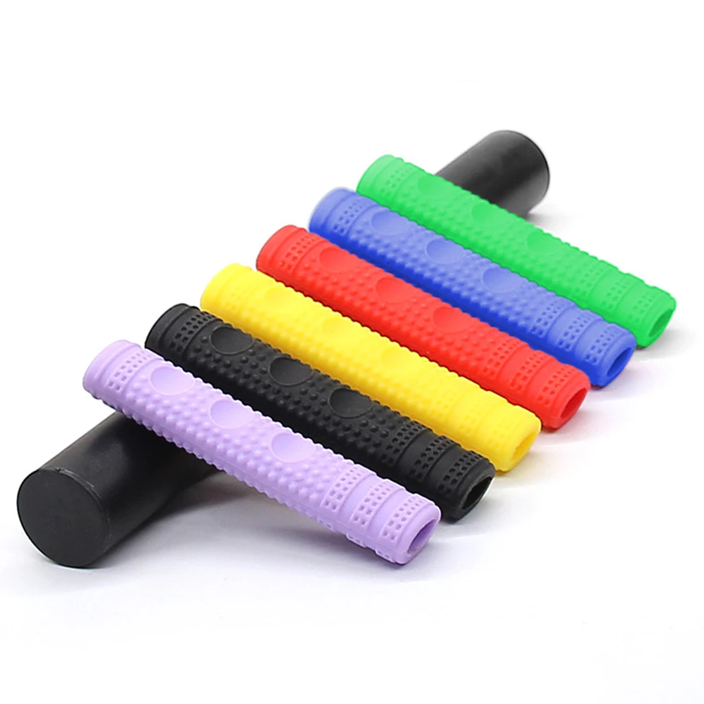 

1 Pair Silicone Bicycle Bike Lever Grips Protectors Handle Sleeve Anti-Skid Brake Cover Protective Groove Design Grips Bike Part