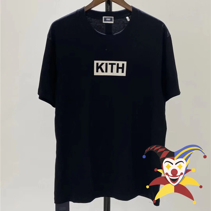 

White Black KITH Box Logo T Shirt Men Women T-shirt Streetwear Top Tees