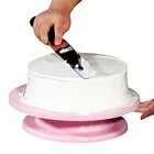 Пластиковая вращающаяся подставка для торта, нескользящая круглая подставка для торта, для украшения кухонного сковородка 