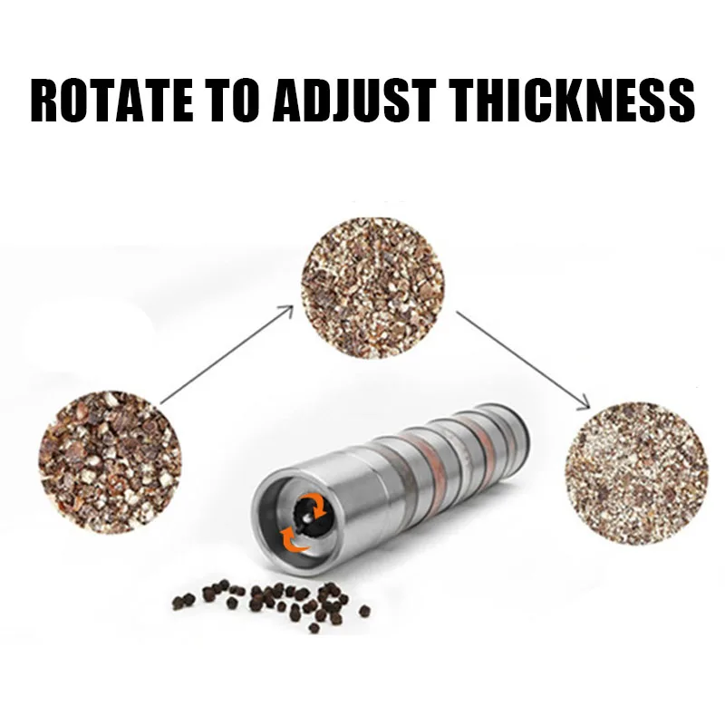 Экологичная ручная мельница для соли и перца из нержавеющей стали от Towayer