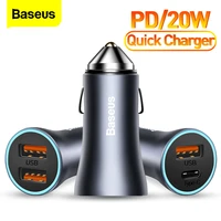 baseus pd 20w usb car charger fast charging for iphone 13 12 pro max quick charge qc 4 0 usb c type c charger for samsung xiaomi