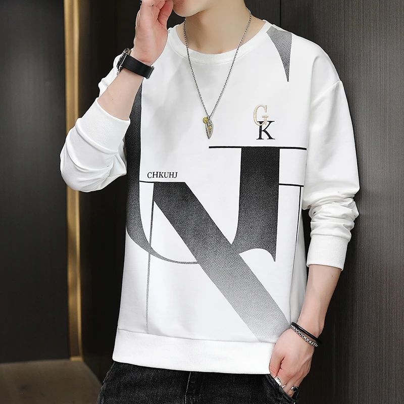 Мужской Повседневный свитер с длинным рукавом Весна-Осень 2022 мужской круглым