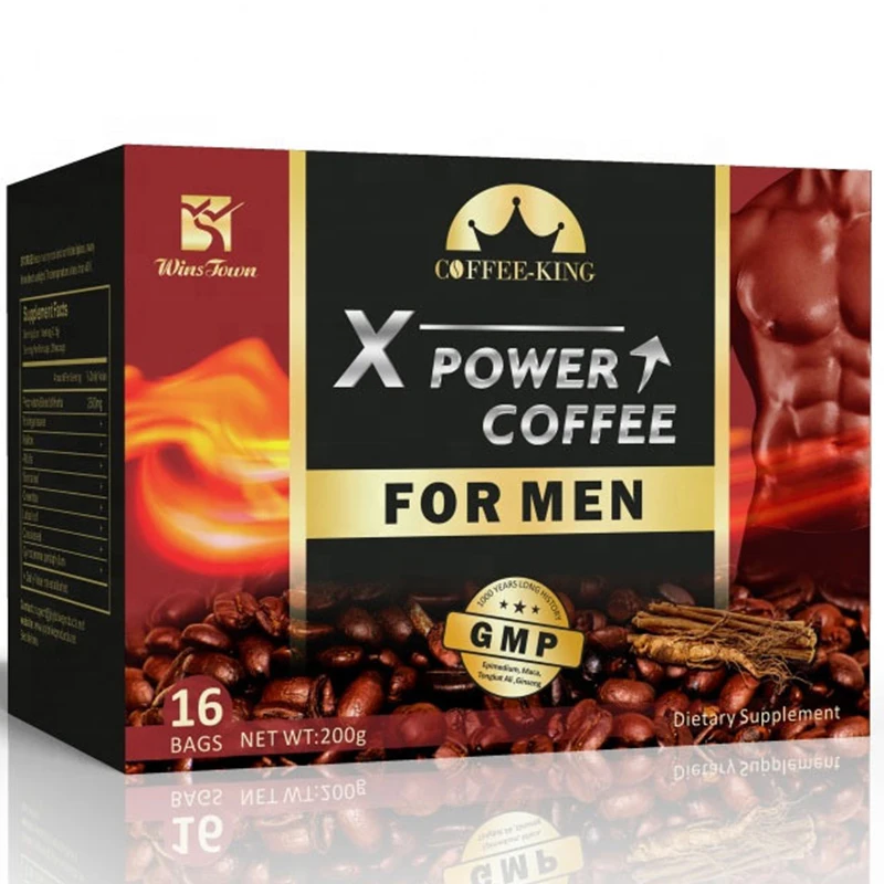 Кофе Tongkat Ali Maca X Power для мужчин улучшает либидо снимает стресс способствует