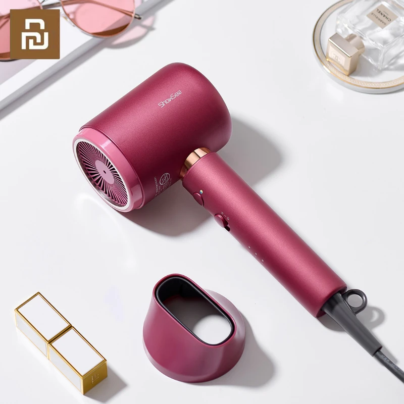 

Xiaomi ShowSee Anion Constant Temperature Hair Dryer Nanoe Water lon Hair Care Professinal Quick Dry 1800W Portable Hairdryer