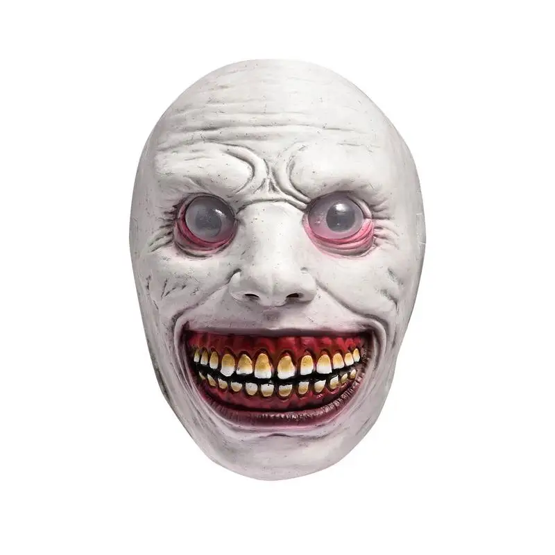 

Latex Mask Halloween Party Mask Halloween Cosplay Led Light Glowing Eyes Headgear Horror Scary Masks