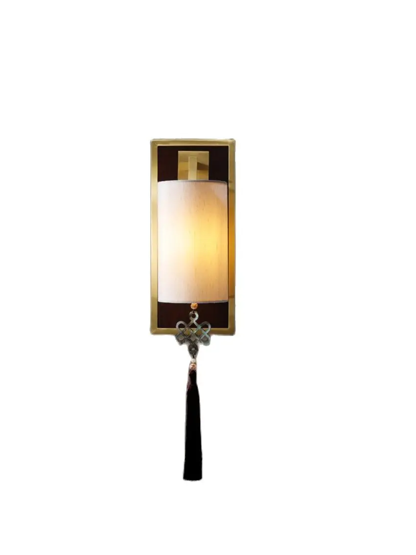 

Китайские полностью медные Настенные светильники из ткани, современные прикроватные светильники для спальни, walkway, коридора, гостиной, кабинета, настенные светильники, осветительные приборы