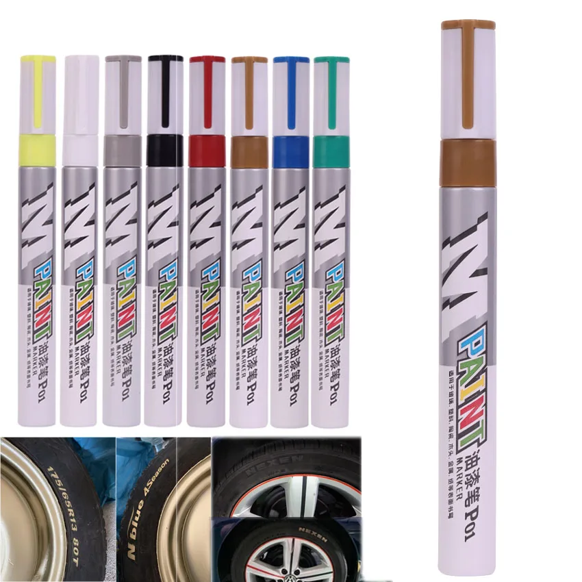 

Car Coat Scratch Clear Repair Colorful Paint Pen Tyre Paint Marker Applicator Automobile Paint Care Car Accessories