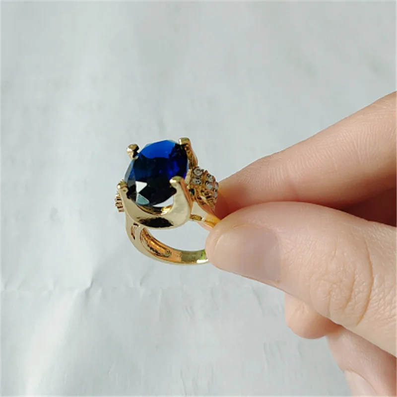 

Milan Girl Elegant Big Zircon Ring Female Wedding Party Luxury Jewelry Chinese Valentine's Day Gift Model 6-13