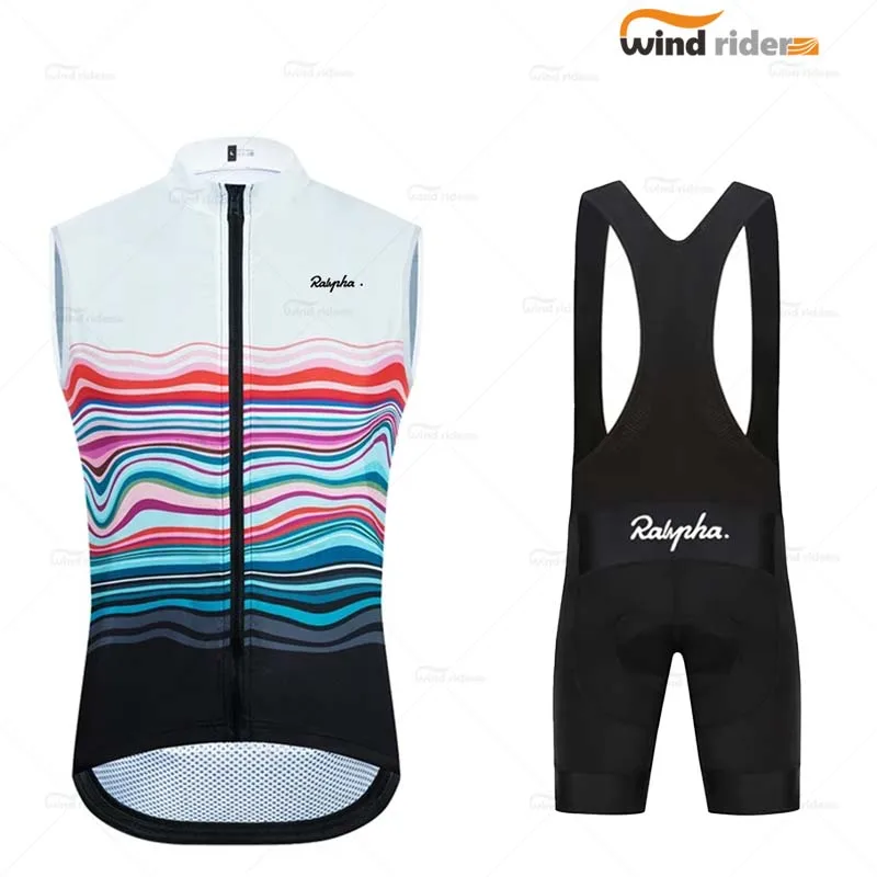 Мужской комплект велосипедных жилетов без рукавов Ralvpha 2023 ветрозащитная дышащая