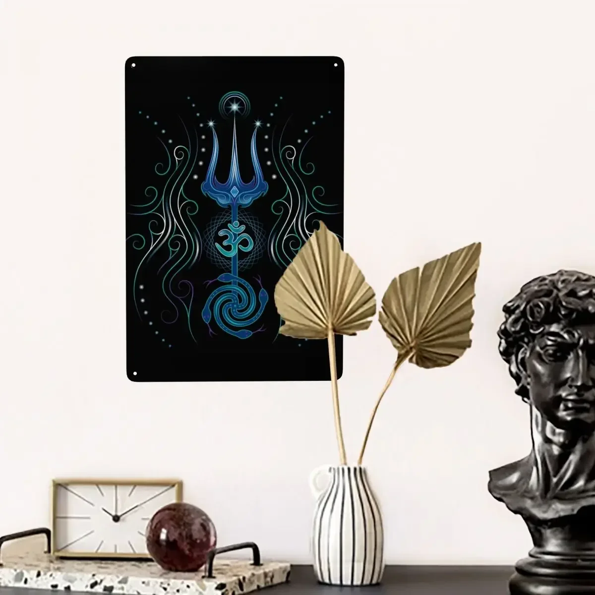 Металлическая Вывеска Trishool Adi Yogi Shiva Настраиваемый Индийский Символ Трезубец