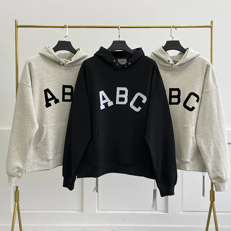 

NEW Essentials Season 7 ABC Print Hoodies Best Quality Sweatshirts Men And Women High Street Hip Hop Sweatshirt