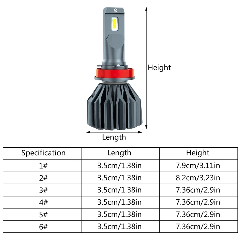 

6XDB 2Pcs 10000Lm H1 H4 LED H7 H11 Led Bulb 9005 HB3 9006 HB4 9V-36V canbus Error Free LED Bulbs canbus Led Lamp