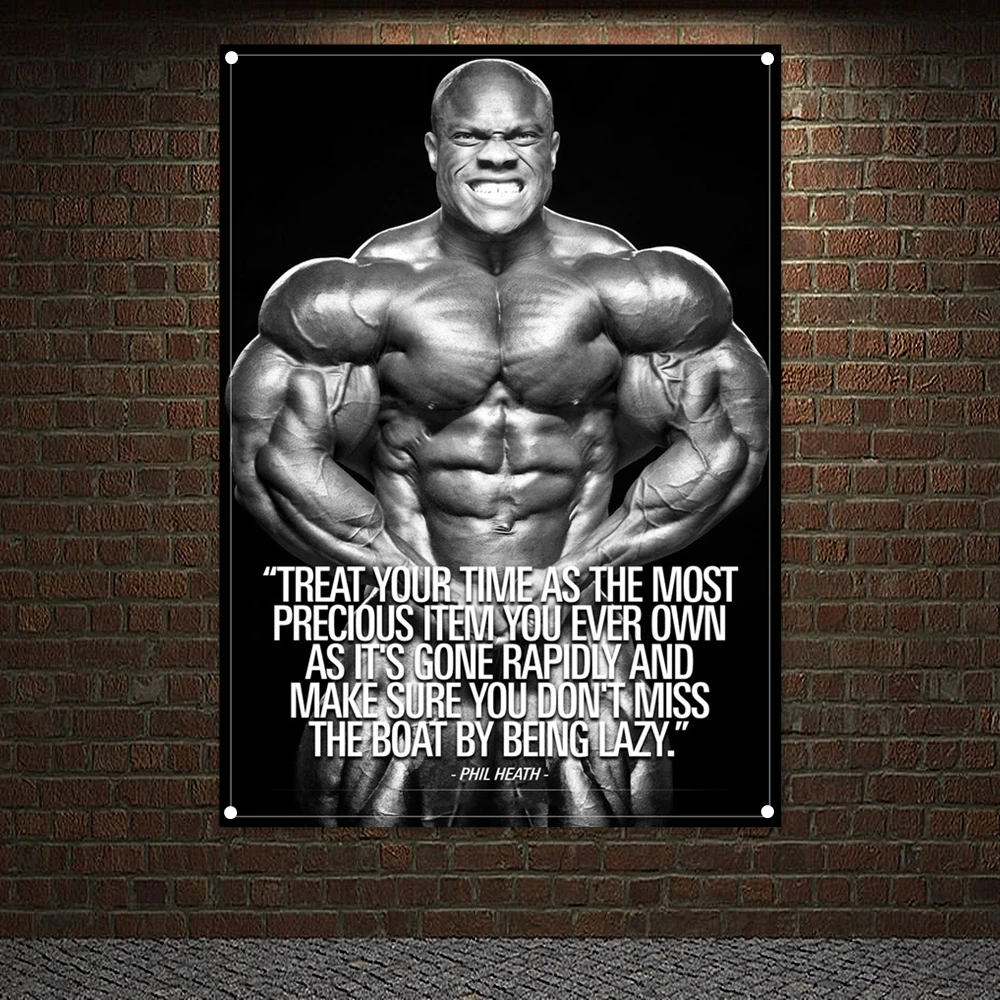

Muscular Hunk Banner Wall Art Hanging Painting Bodybuilding Show Poster Gym Home Decor Man Body Building Wallpapers Tapestry C2