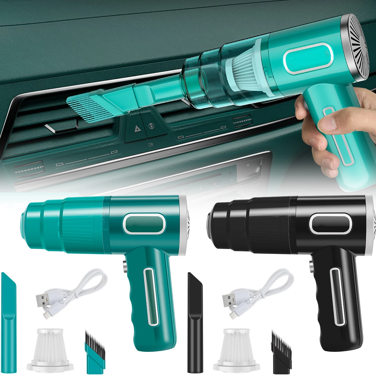 Cordless Mini Car Vacuum Cleaner 29000Pa Strong Suction Handheld Vacuum Cleaner Small Hand Air Duster Rechargeable Car Vacuum