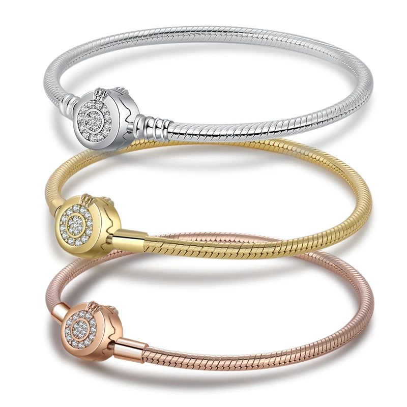 

Браслет женский из серебра 925 пробы с подвеской Корона