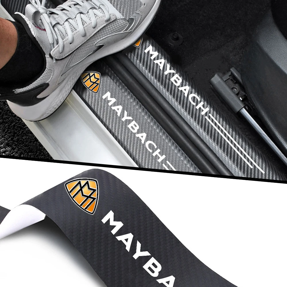 

4 шт., автомобильные наклейки на пороги Maybach S-Class S450 S560 S680 S500