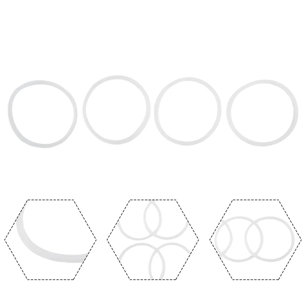 4 Упаковки Прозрачные Белые Уплотнительные Кольца Для Кухни Прочные Детали