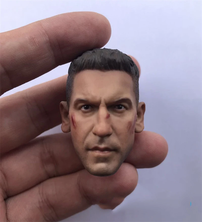 

For Sale 1/6 Joe Bernthal The Punish Man Battle Version Male Head Sculpture Carving Model For 12inch Action Figure For Collect