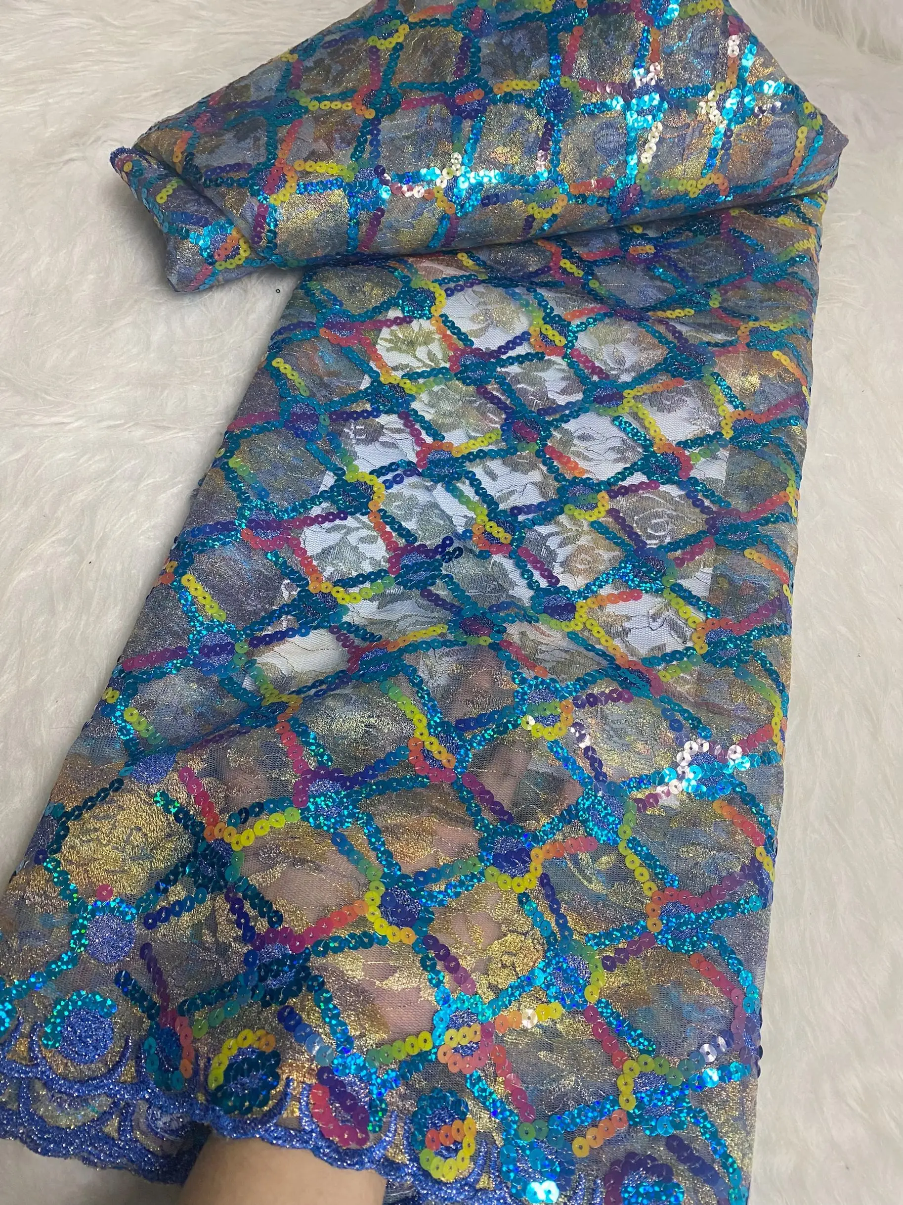 Модная последовательность кружевной ткани 2024 высокое качество африканская