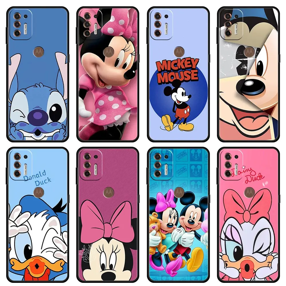 cartoon mickey minnie mouse case for moto g30 one fusion g9 plus play g60 g8 power lite g9 edge 20 e6s g stylus phone cover free global shipping