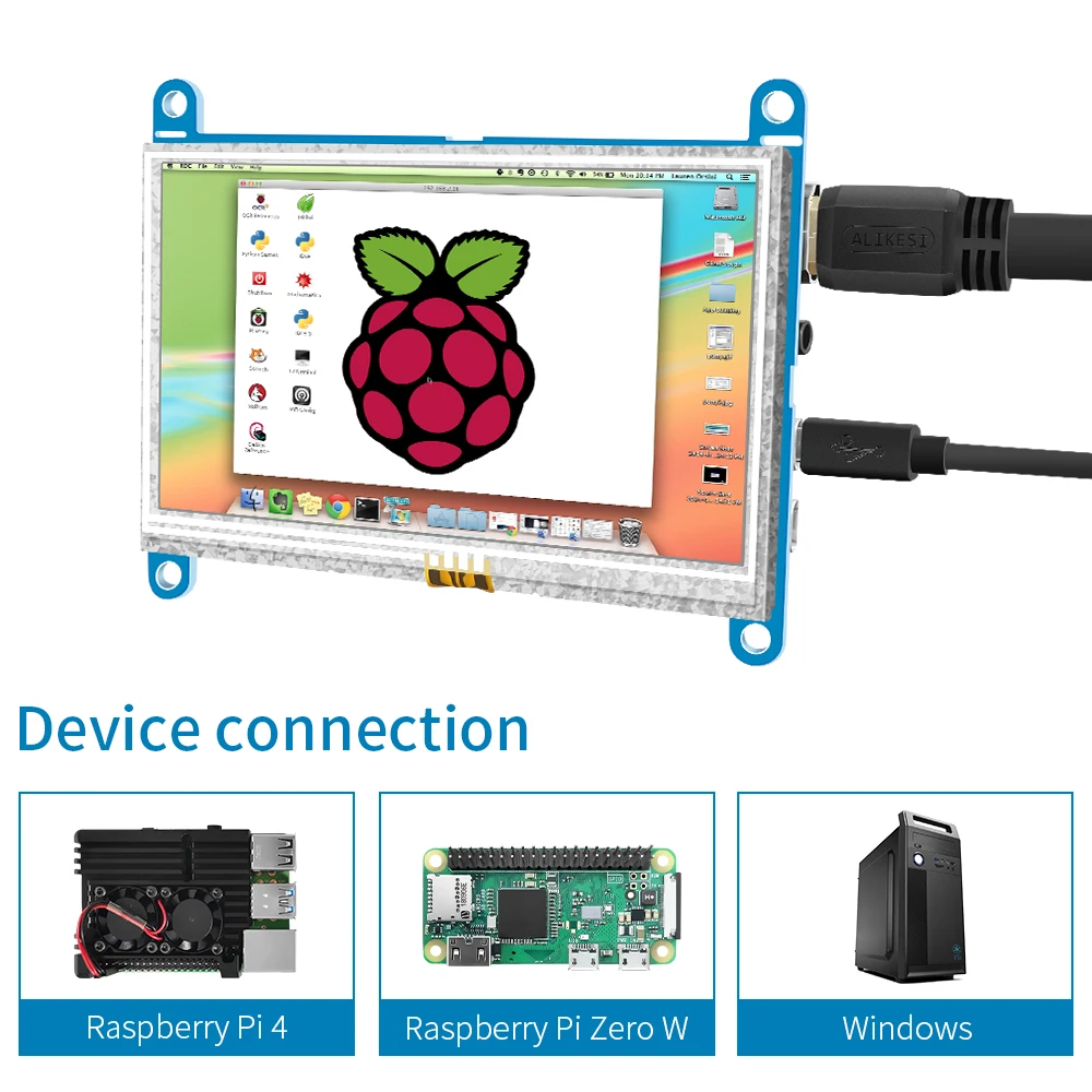 Polegada Display Lcd para Raspberry pi Banana pi Laranja pi Módulo Aida64 Tela de Toque com Painel Toque 4.3 Módulos LCD