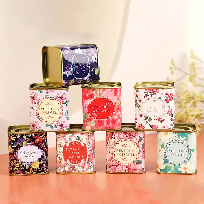 Винтажная Железная Коробка Для Хранения Чайных Листьев Герметичный Квадратный