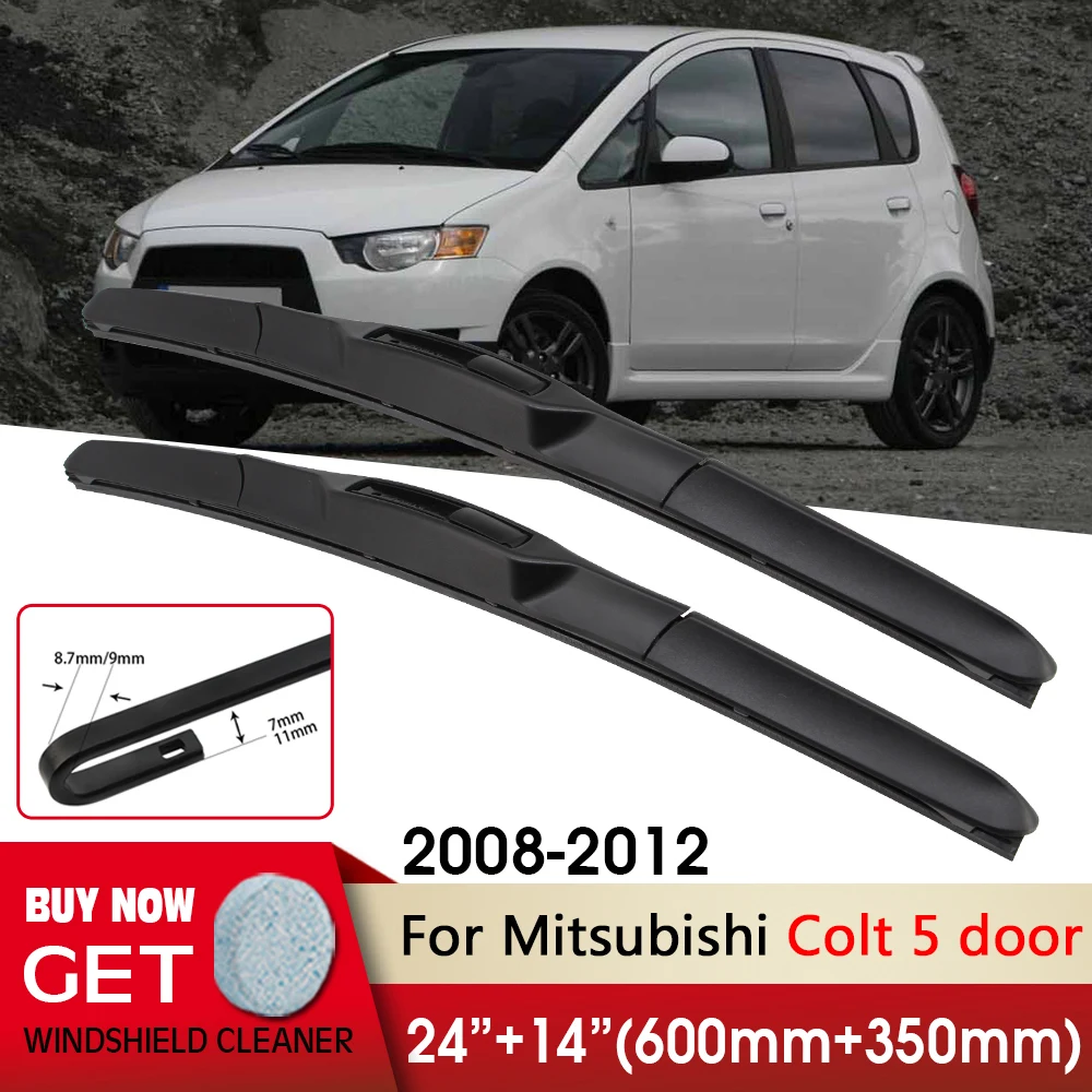 Передние щетки стеклоочистителя автомобиля 24 "+ 14" для Mitsubishi Colt 5 двери 2008-2012 Fit