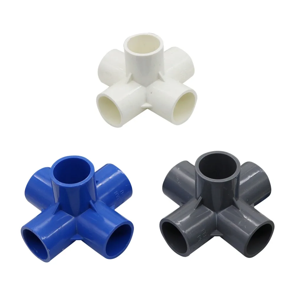 

20mm 25mm 32mm 5-Way Joint Stereoscopic Garden Irrigation Water Pipe Adapter Tube Parts Hose Tools 20 Pcs