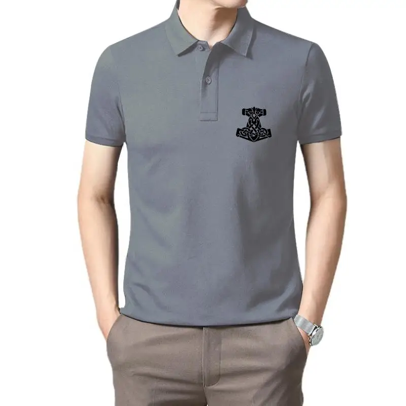 

Мужская футболка-поло с принтом «Молот Тора»