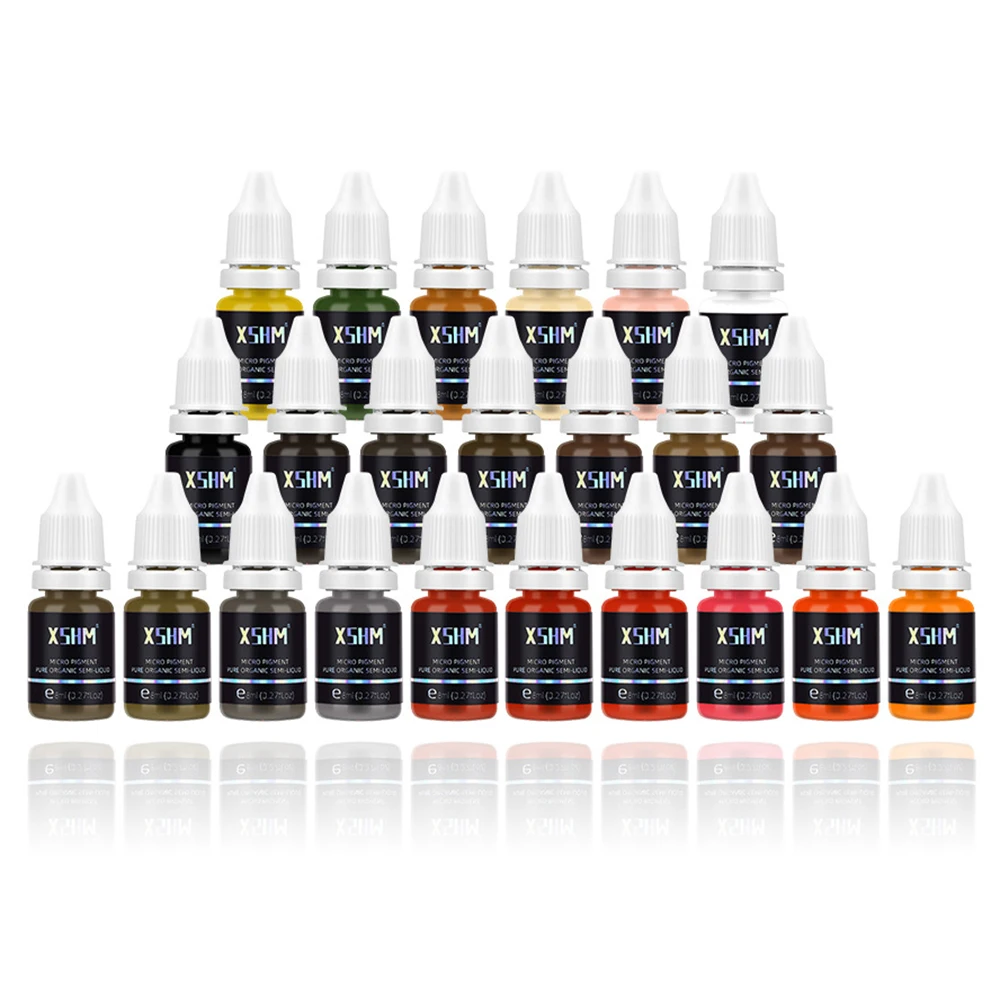 

8 мл/бутылка, полуперманентный макияж бровей, чернила для боди-арта, татуировки, микроблейдинг, пигмент для бровей, цветные чернила для татуировки