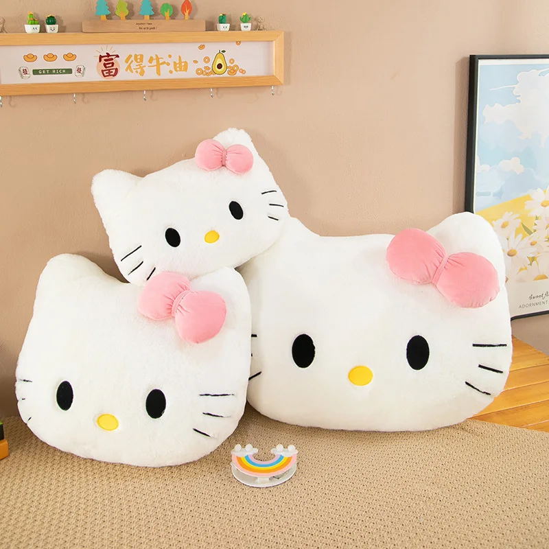 Подушка Hello Kitty 30/40 см милая большая диванная подушка с головой плюшевая кошки