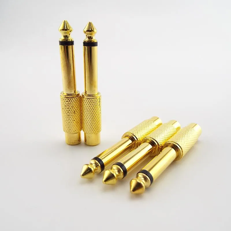 

Golden Audio Adapter 6.35mm 1/4" Male Mono Plug to RCA Female 6.5mm to AV Jack Audio Adapter Connector TS For Home KTV s1