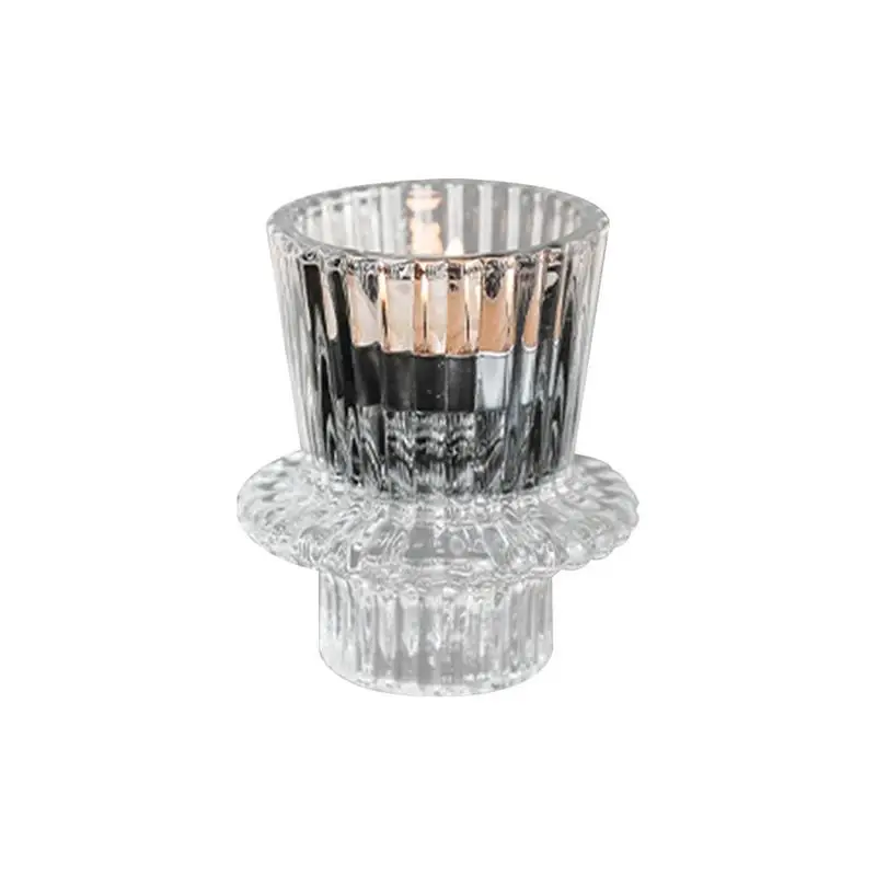 Clear Candle Holder Candle Stand For Indoor Or Outdoor Dining Elegant Dinner Party Decorations Birthday