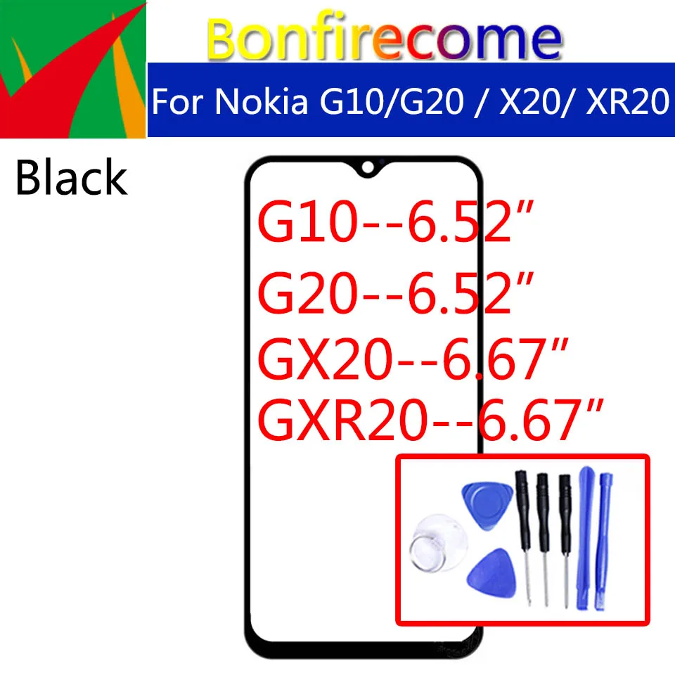 Frente Lente de Vidro para Nokia G10 G20 X20 Xr20 Display Lcd Frontal da Tela de Toque do Painel Vidro da Capa Lente Reparo Substituir Parte