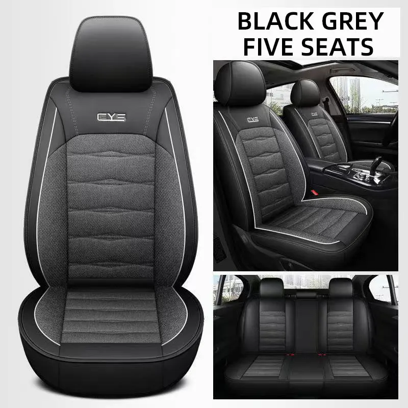 

Car Seat Covers For Five Seats sedan SUV High Quality Leather General Motors Full Seat Cushion Fits Most Car Interiors