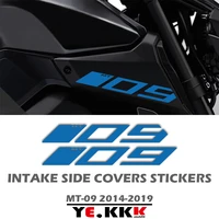 for yamaha mt09 mt 09 mt 09sp fz09 air intake side cover sticker set fairing decals hollow out custom 2014 2019