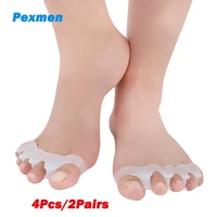 pexmen 4pcs2pairs gel toe separators restore toes to original shape toes corrector spacers for bunions overlapping and blisters