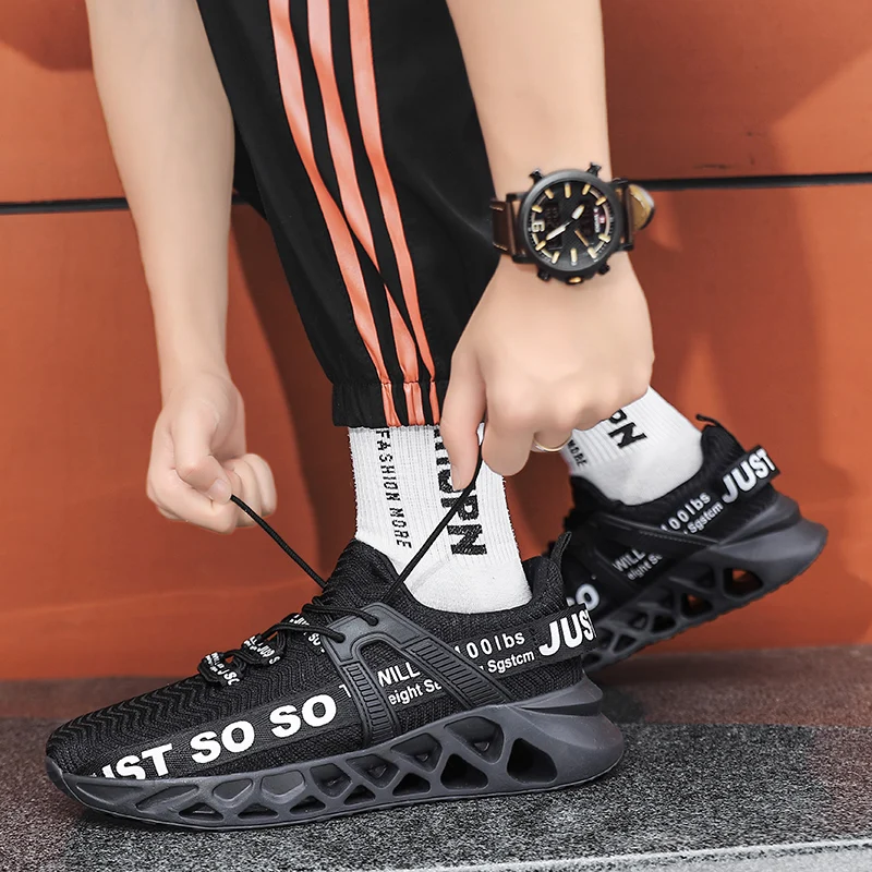 Couple Sneakers Men Running Shoes Fashion Breathable Outdoor Sports Shoes Soft Thick Bottom Athletic Women Sneakers Dropshipping