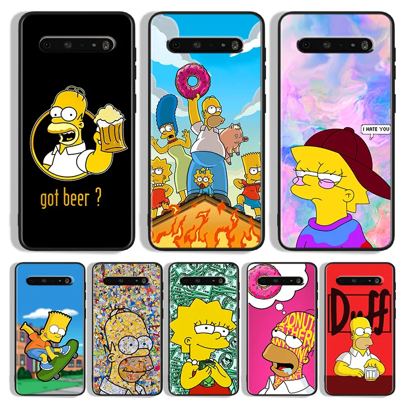 

The Simpsons Phone Case For LG K 92 71 51S 42 30 22 20 50S 40S Q60 V 60 50S 40 35 30 G8X G8S ThinQ Black Cover