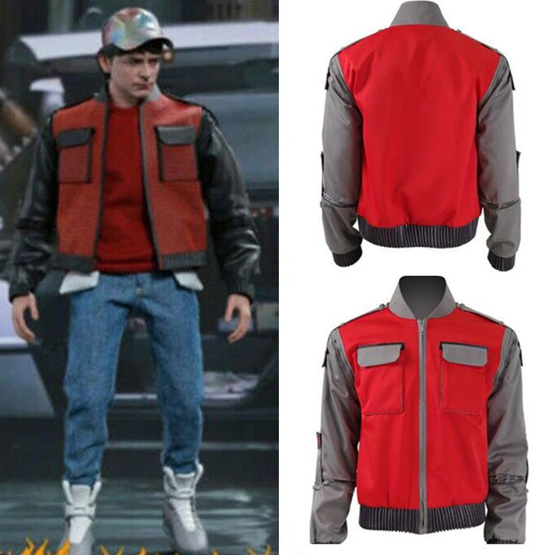 

Back to the Future Jr Marlene Seamus Marty McFly retour vers le futur Cosplay Costume Fashion Jacket Coat For Men Halloween Tops
