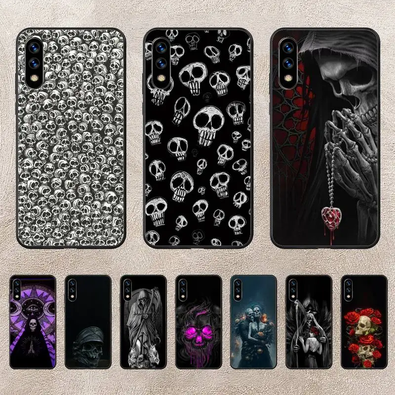 

Gothic Skull Phone Case For Huawei G7 G8 P7 P8 P9 P10 P20 P30 Lite Mini Pro P Smart Plus Cove Fundas