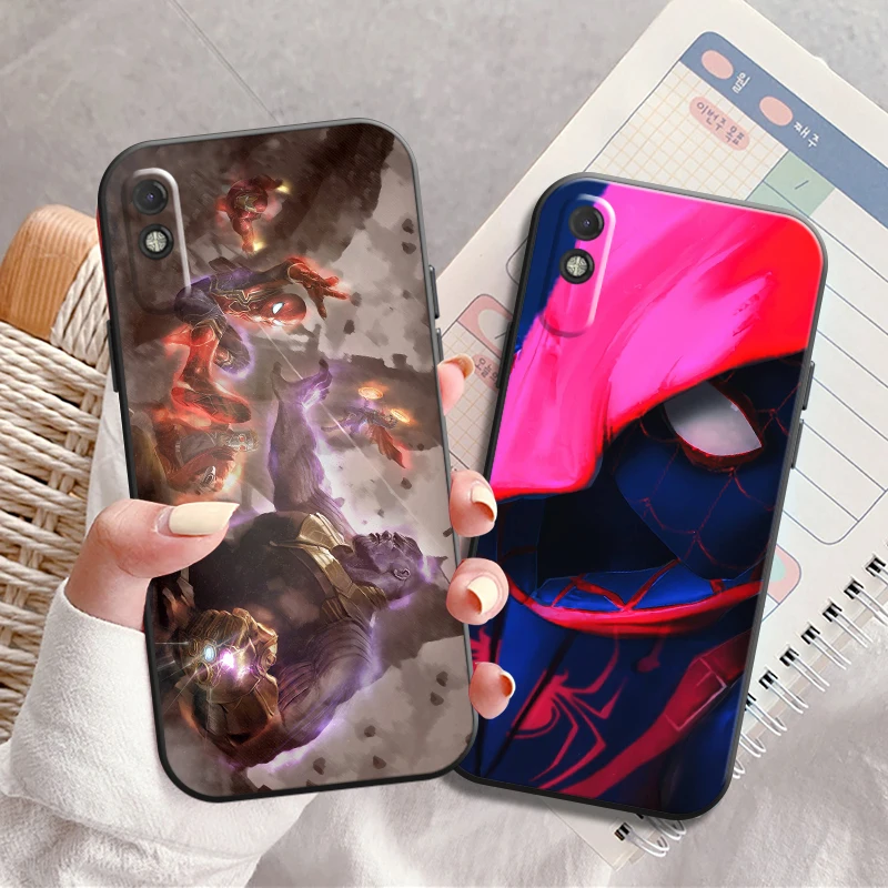 

Popular Marvel Phone Case For Xiaomi Redmi 7 7A 8 8A 8T 9 9T 9A 9C Note 7 8 9 9S Silicone Cover Liquid Silicon Coque Carcasa