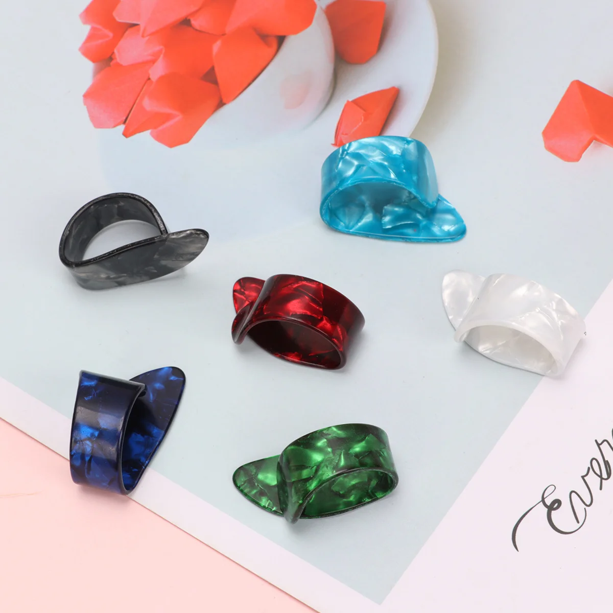 

12 Pcs Electric Guitar Picks Guitar Finger Protector Thumb Picks Guitar Bass Pick Guitar Thumb Picks Classical Guitar Picks
