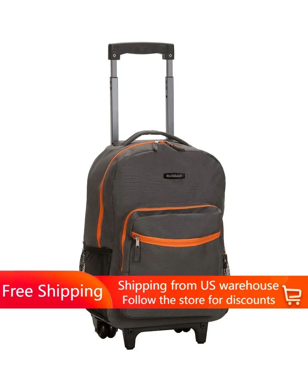 

Rolling BackpackPull Rod Backpack 17 Rolling Student backpack Camping Bag Climbing Hiking Sports,Free Shipping